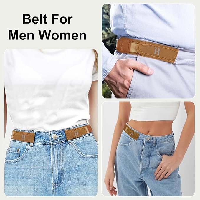 MOMITTLE FlexHook™ Buckleless Elastic Belt Set Pack of 2