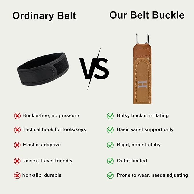 MOMITTLE FlexHook™ Buckleless Elastic Belt Set Pack of 2